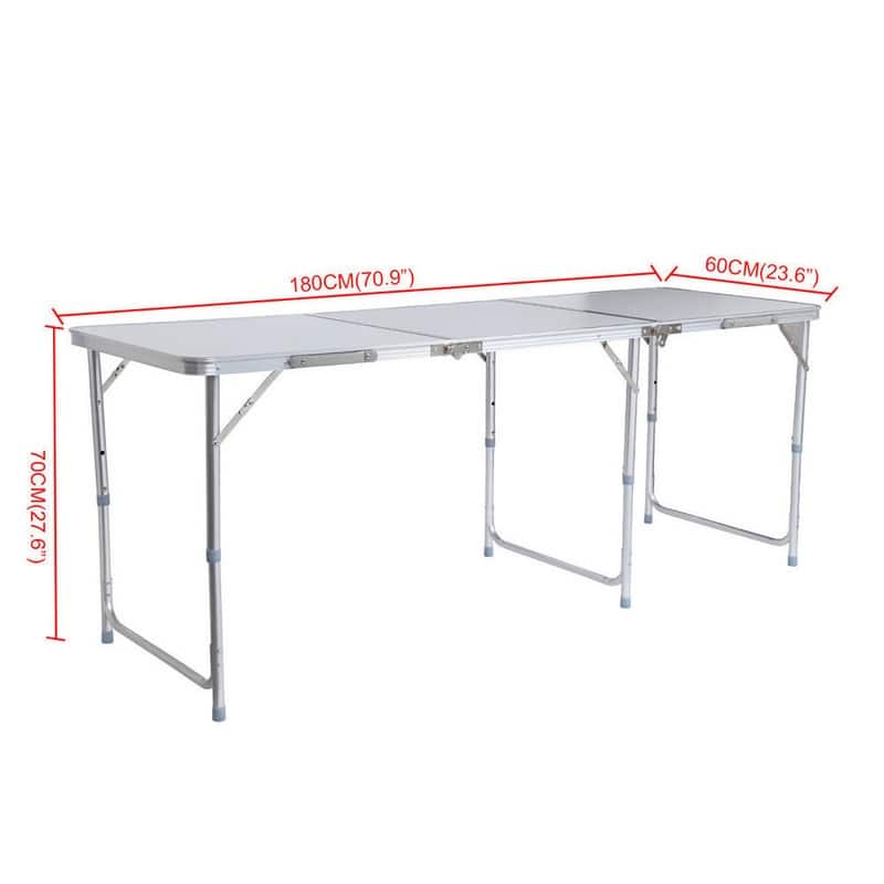 Outdoor Portable Aluminum BBQ Picnic Folding Dining Table - 180 cm