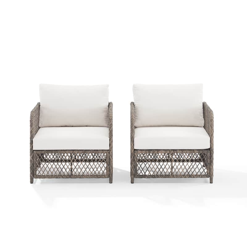 Crosley Granite Bay 2-Piece Wicker Outdoor Chair Set