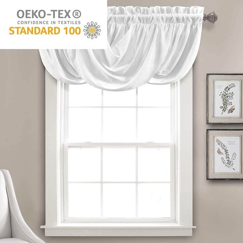 The Gray Barn Dogwood White Valance - 42X18