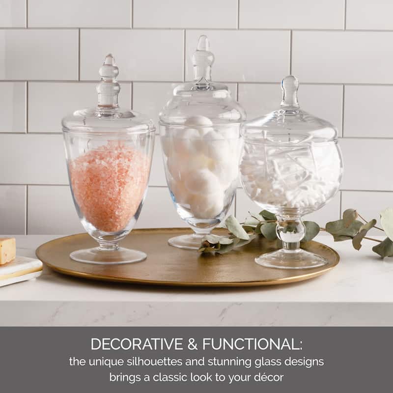 Elements Set of 3 Apothecary Jars