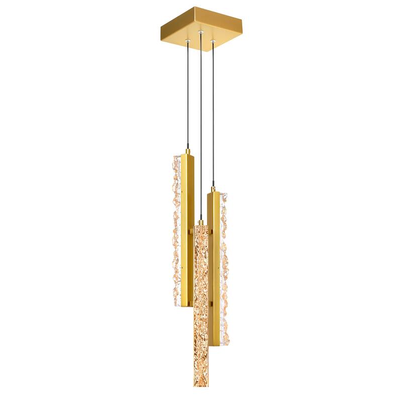 Stagger Integrated LED Brass Mini Pendant - Brass