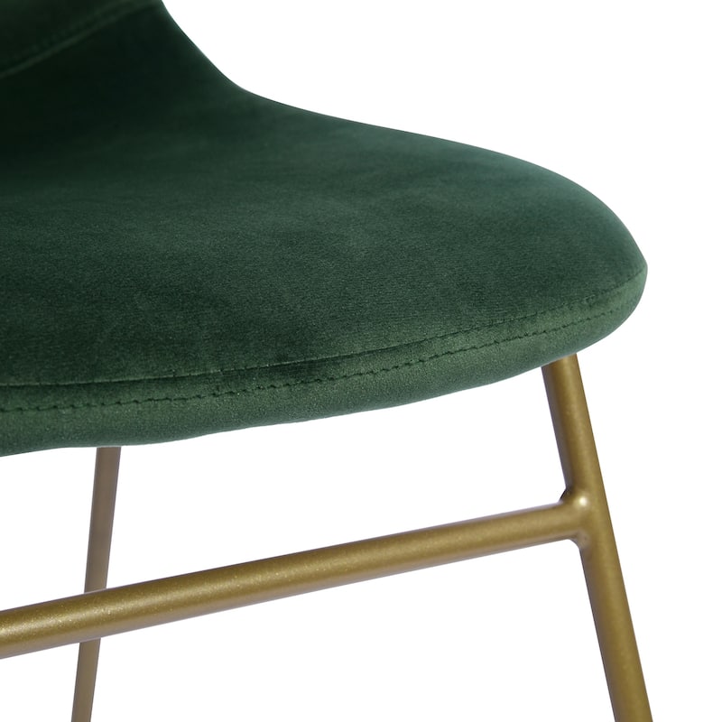 Homylin Batassel Velvet Dining Chairs, Upholstered Reception Chairs, with Metal Legs for Home Kitchen, Living Room(set of 2)