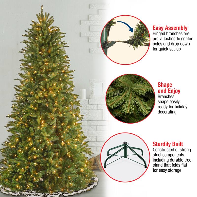 National Tree Company 6.5 ft. Pre-lit Realistic Artificial Slim Fir Tree