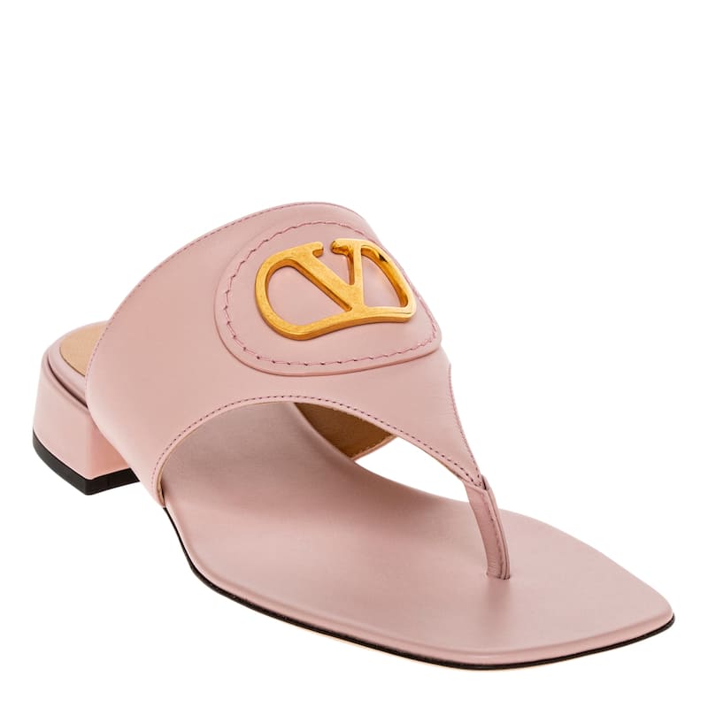 Valentino Vlogo Slides in Leather - 37 EU