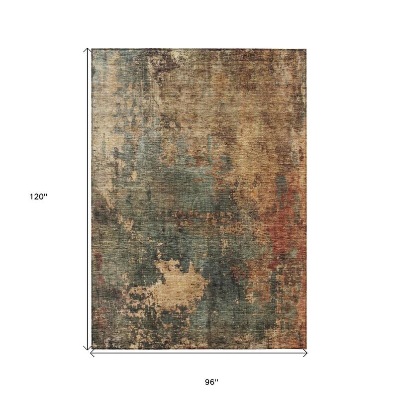 HomeRoots Abstract Transitional Rectangle Outdoor Rug