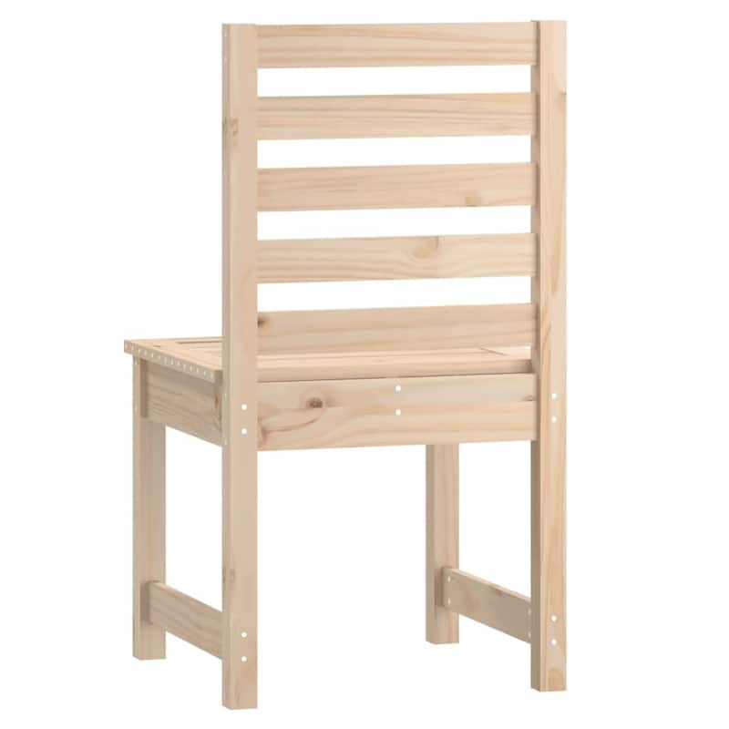 vidaXL Garden Chair Set of 2 Natural wood Solid Pine Wood Medium - 18.9 x 19.7 x 36.0