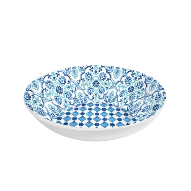 Abode Homewares by TarHong Palazzo Tile Serve Bowl ,12 ", 113 oz - Multicolor