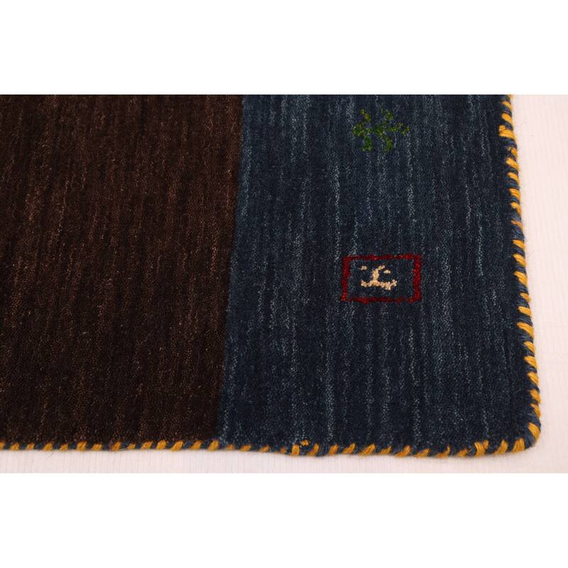 ECARPETGALLERY Hand Loomed Kashkuli Gabbeh Multi Color Wool Rug - 6'9 x 9'9