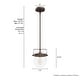 preview thumbnail 4 of 10, Hunter Karloff Clear Glass Bell-Shaped Pendant - Kitchen Island, Dining Room, Entry - Modern Farmhouse, Rustic, Industrial