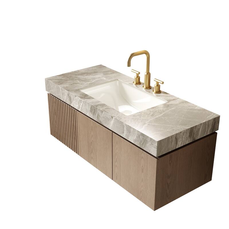 Floating Bathroom Vanity with 3 Pre-drilled Faucet Holes