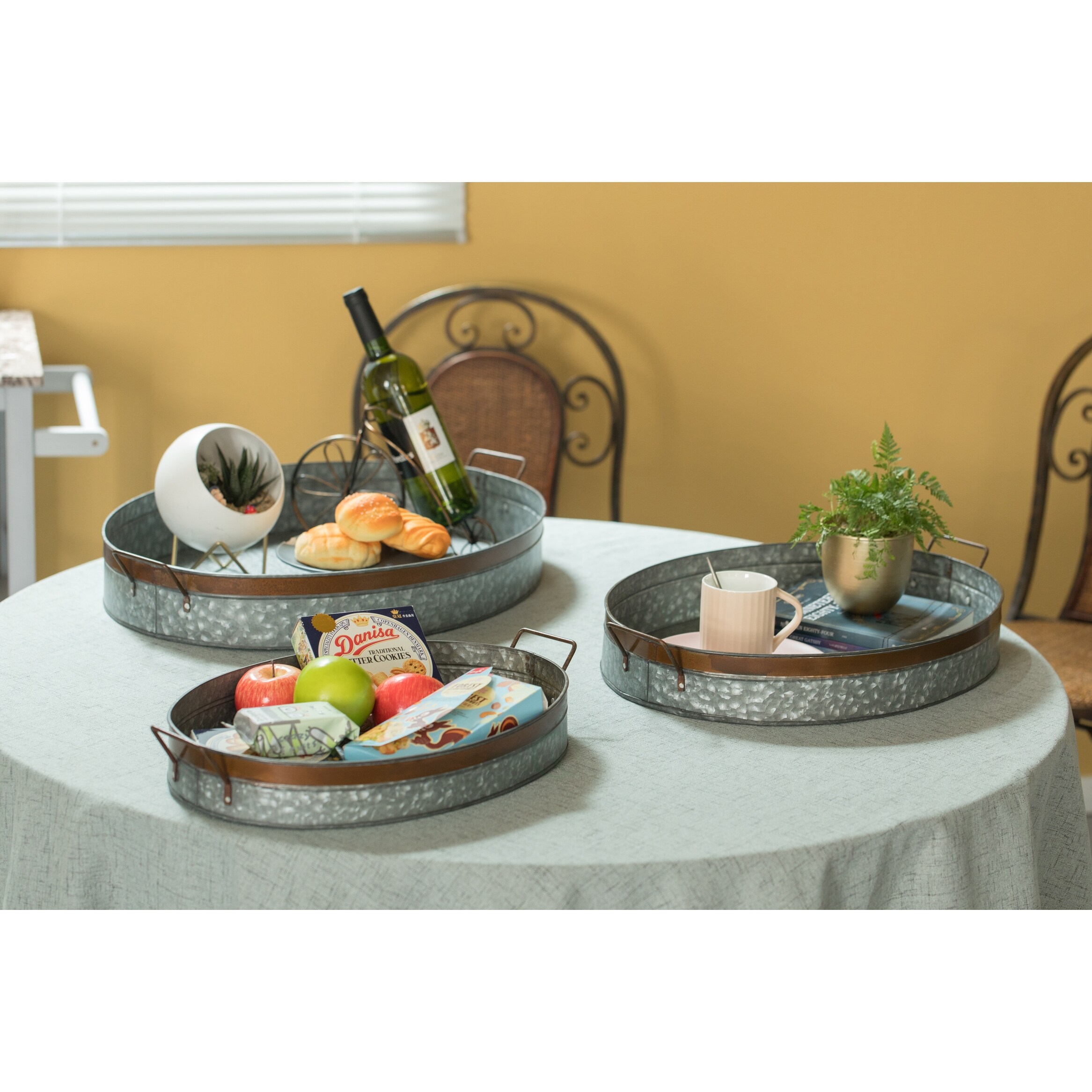 Galvanized serving dishes discount