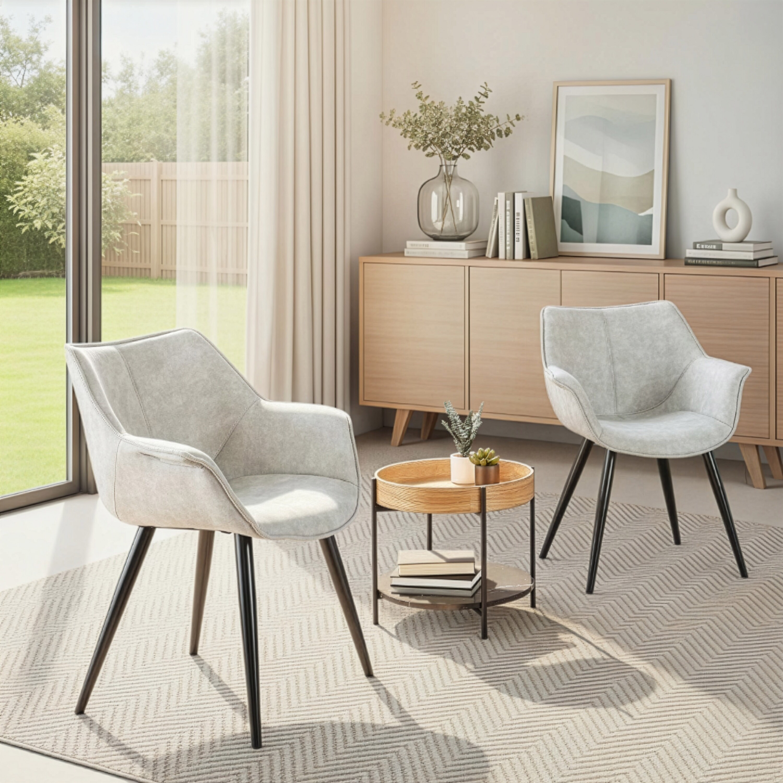 LumiSource Wrangler Contemporary Accent Chair (Set of 2)