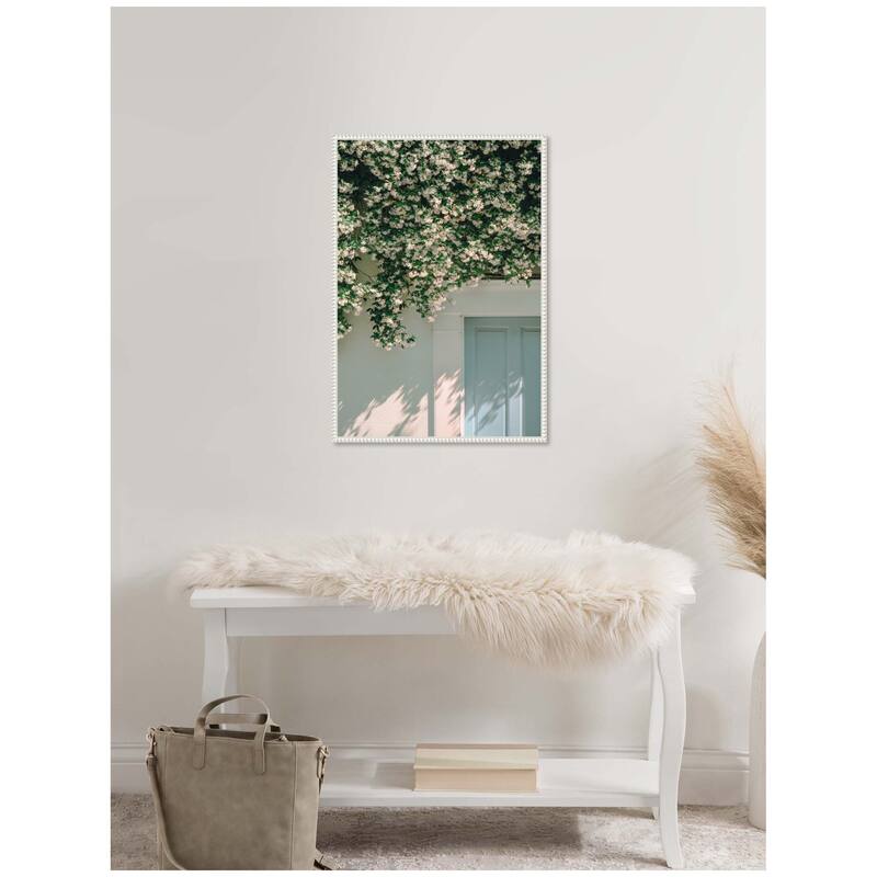 Kate and Laurel Trad Street Jasmine by Alicia Bock Framed Canvas Wall Art Print