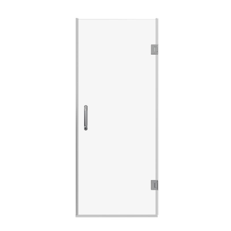 72" H Frameless Double Hinge Design Shower Door With Handle