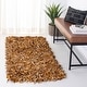 preview thumbnail 50 of 136, SAFAVIEH Handmade Leather Shag Carlijn Modern Decorative Rug 2'3" x 6' Runner - Light Gold - Runner