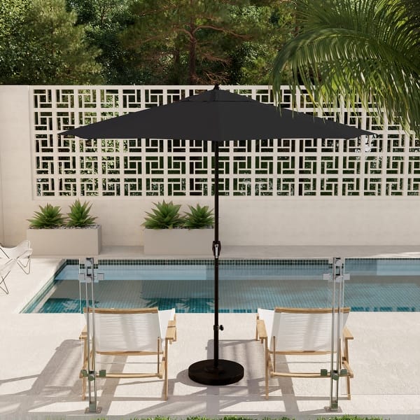 9-foot patio umbrella sunbrella Midtown Umbrellas - The Lean 9 Ft with Fade-Resistant Fabric, Auto-Tilt Aluminum Frame and 8 Reinforced Ribs for Deck, Pool & Garden umbrella offers the residential owner a beautiful market design 9' Designer Umbrella - Astoria