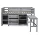 preview thumbnail 16 of 18, Multifunctional Twin Size Low Loft Bed With Pull-Out Desk, Drawers, Cabinet, Pine Wooden Bed with Storage Shelves, White