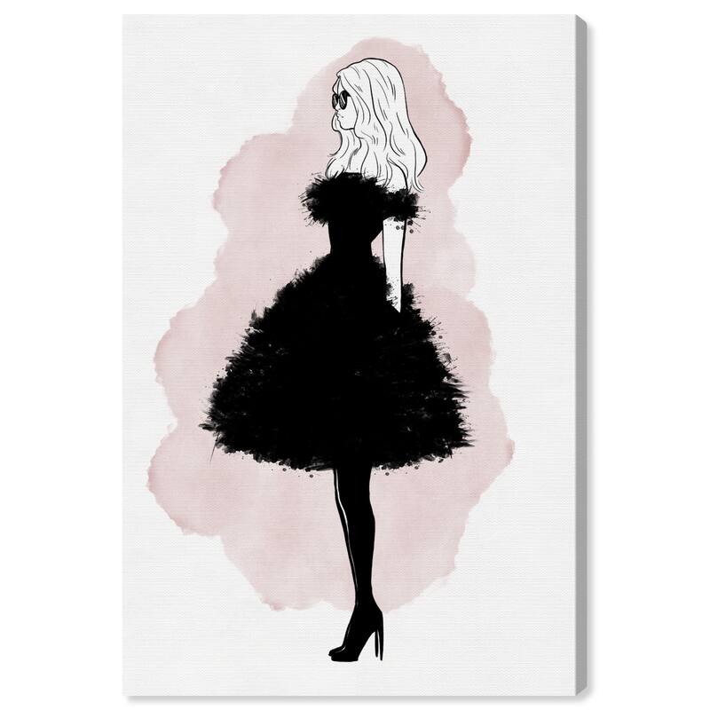 Wynwood Studio Canvas Fashion and Glam Fluff Couture Black and Glam Wall Art Canvas Print