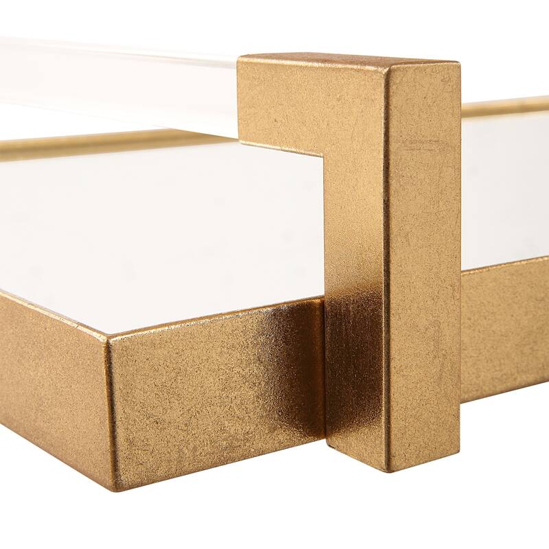 Uttermost Deki Gold Mirrored Tray - 23.75"W x 3.13"H x 13.5"D