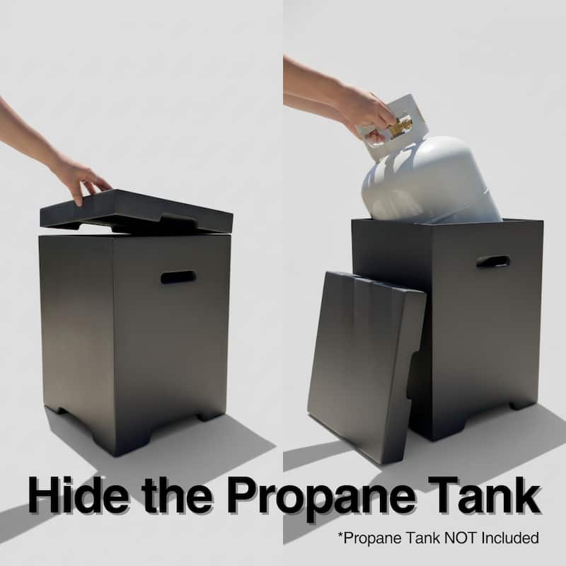 GDFStudio - Outdoor 16" Magnesium Oxide Propane Tank Cover Side Table