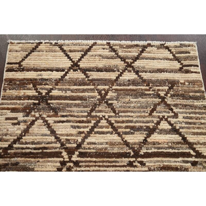Contemporary Gabbeh Kashkoli Area Rug Handmade Oriental Wool Carpet - 3'2" x 4'10"