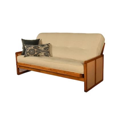Somette Westport Full-size Futon in Honey includes Mattress