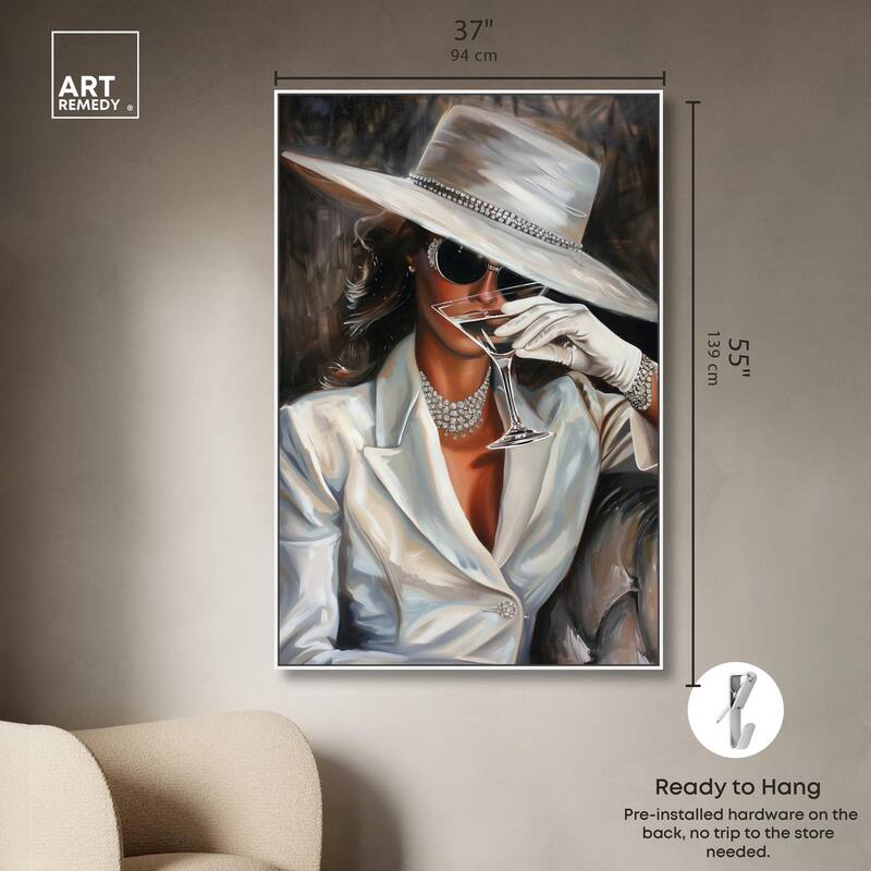 Time for a Martini Canvas by Art Remedy
