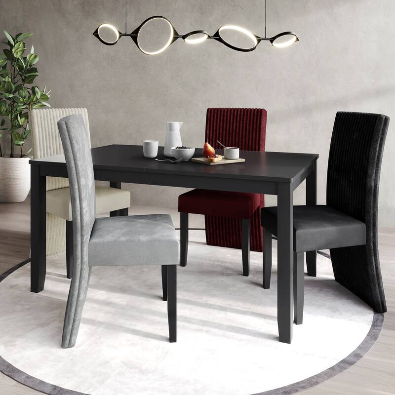 CraftPorch Corduroy Mid-Century Modern Elegance 5-Piece Dining Set