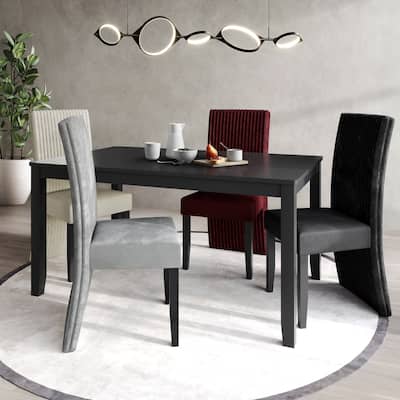 CraftPorch Corduroy Mid-Century Modern Elegance 5-Piece Dining Set