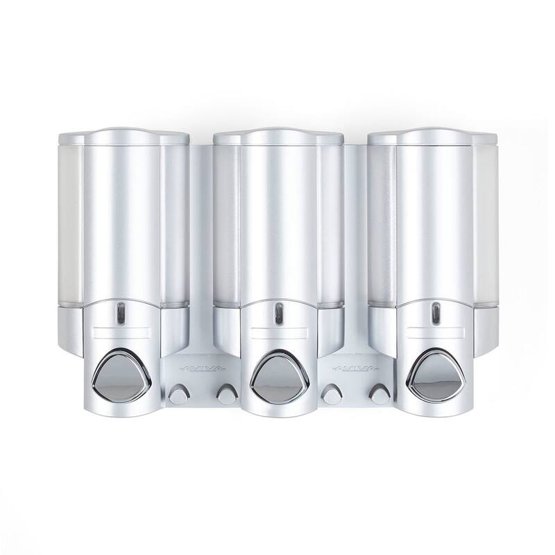 AVIVA Shower Dispenser 3 Chamber - Satin Silver - Satin Silver