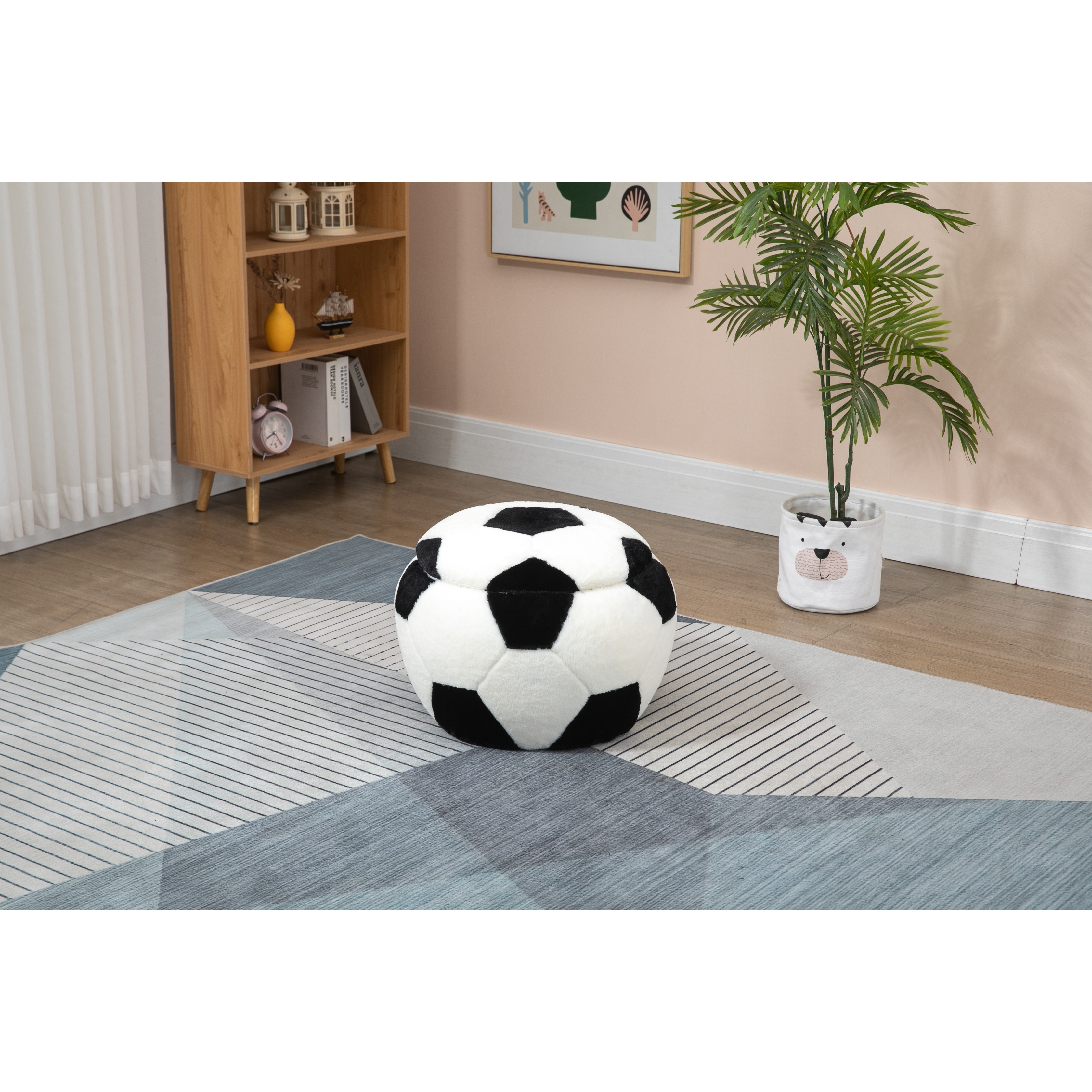 Home 2 Office Soccer Ball Shaped Storage Kids Ottoman On Sale