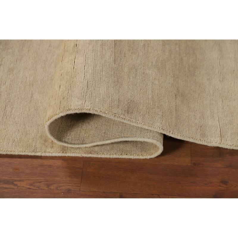 Gabbeh Modern Runner Rug Hand-Knotted Wool Carpet - 3'0"x 9'8"