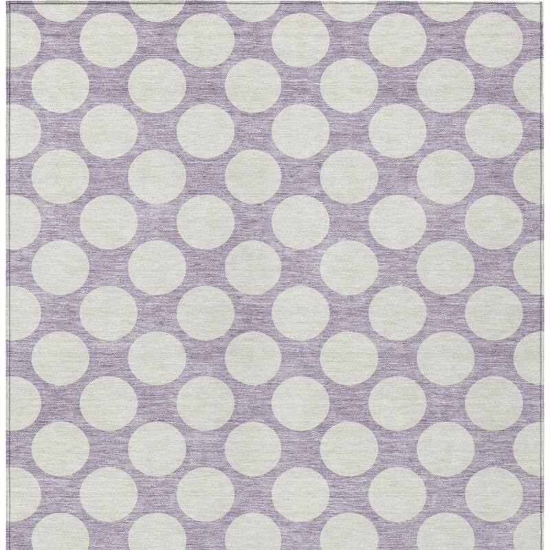 HomeRoots Polka Dot Transitional Rectangle Outdoor Rug
