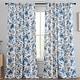 preview thumbnail 20 of 25, HLC.ME Scarlet Floral & Birds Back Tab Rod Pocket - Light Filtering Darkening Curtain Panels, Pair