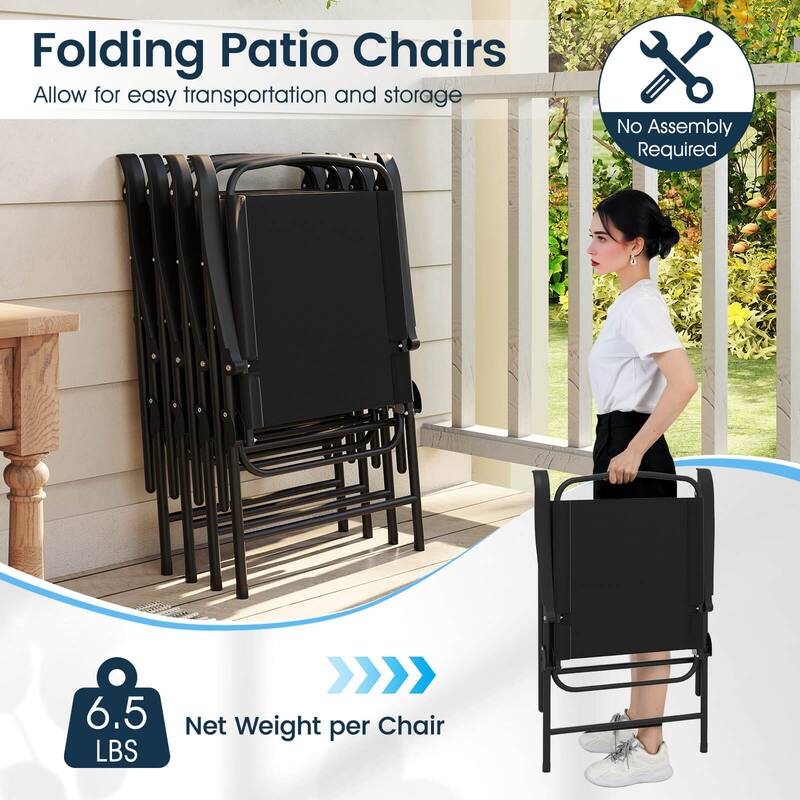 Costway 6 Pieces Patio Dining Set with Umbrella Outdoor Table and - See Details