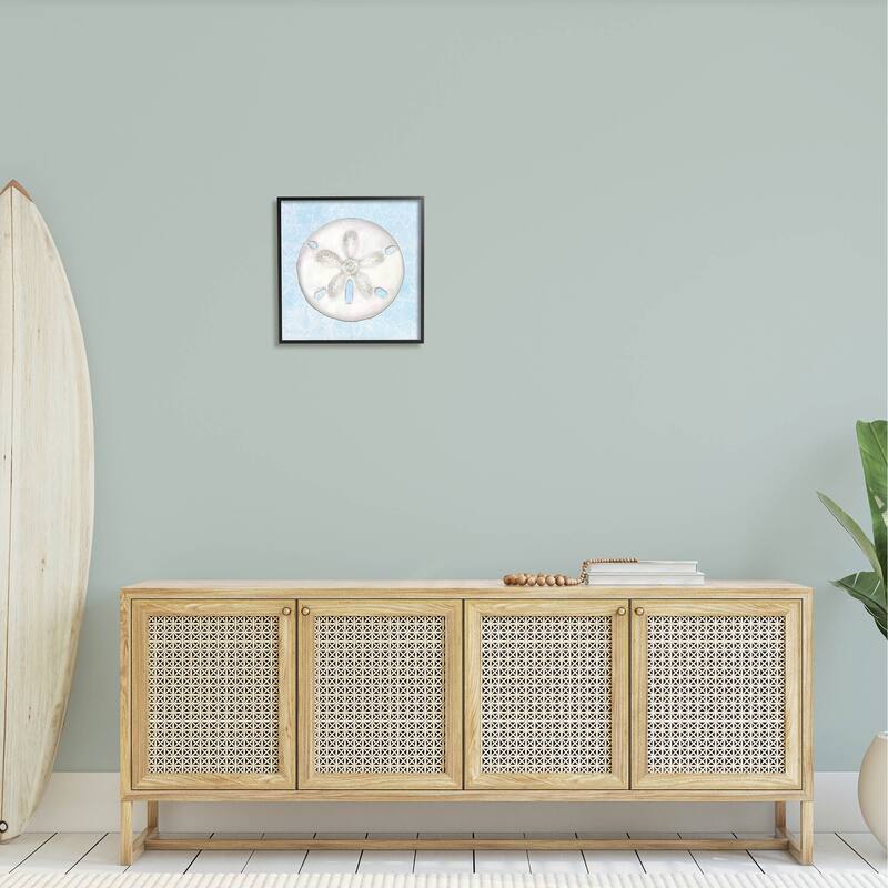Stupell Sand Dollar Aquatic Waves Pattern Framed Giclee Art by Diannart