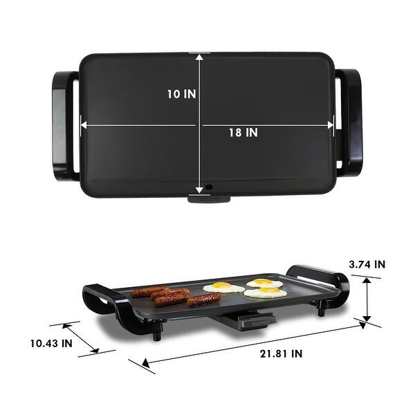 Kenmore NonStick Electric Griddle with Removable Drip Tray, Black