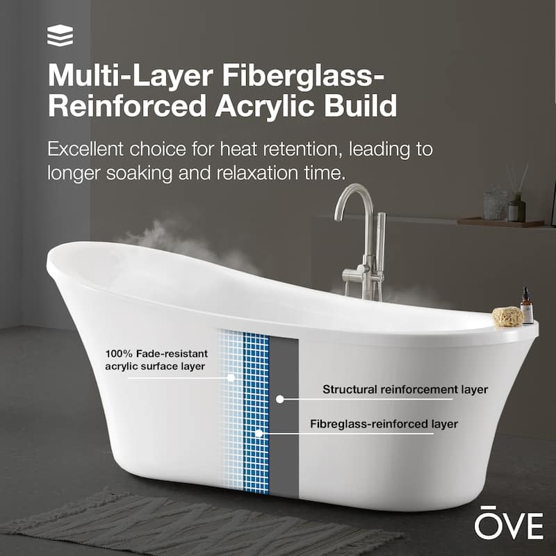 OVE Decors Skylar 70-inch Freestanding Bathtub