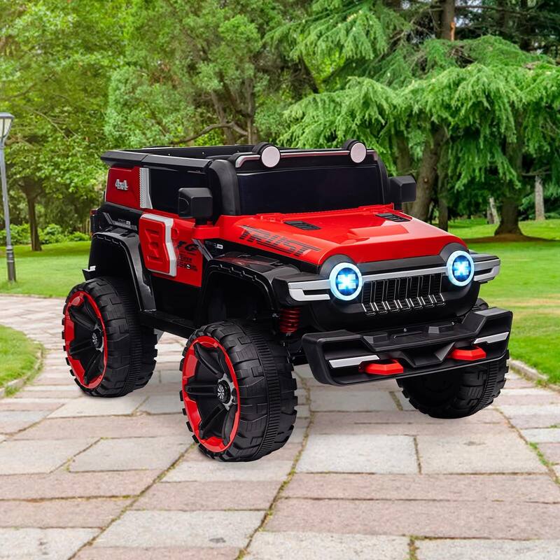 12V Kids Ride-On Truck, Battery Powered Electric Car with Remote Control