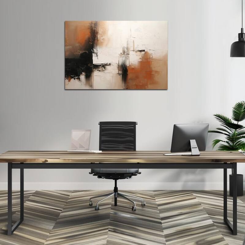 Brown Artwork Painting Large Modern Canvas Print