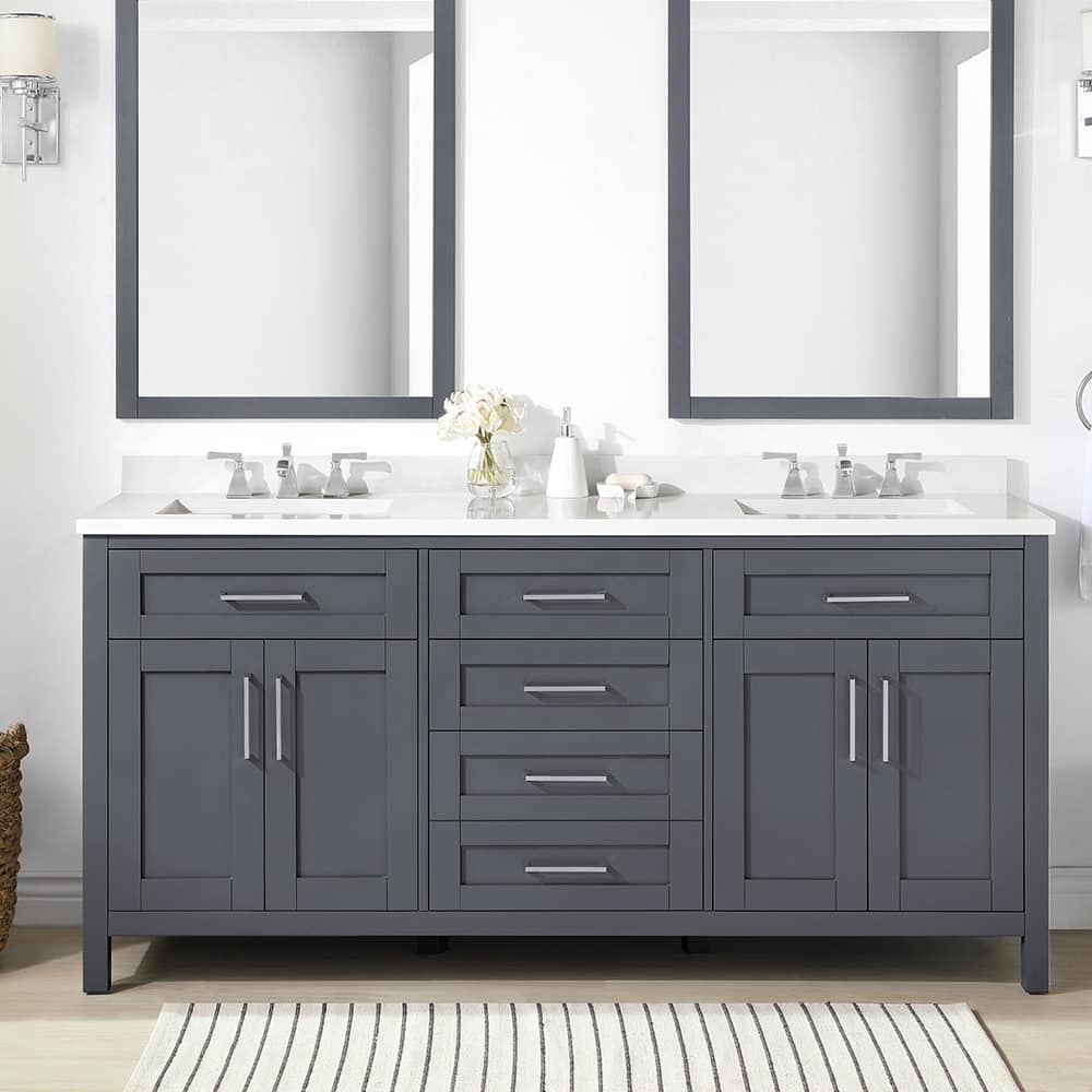 OVE Decors Tahoe 72 in. Dark Charcoal Vanity