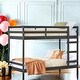 preview thumbnail 1 of 5, Twin-Over-Twin Design Loft Bed, Twin Size Bunk Bed Black