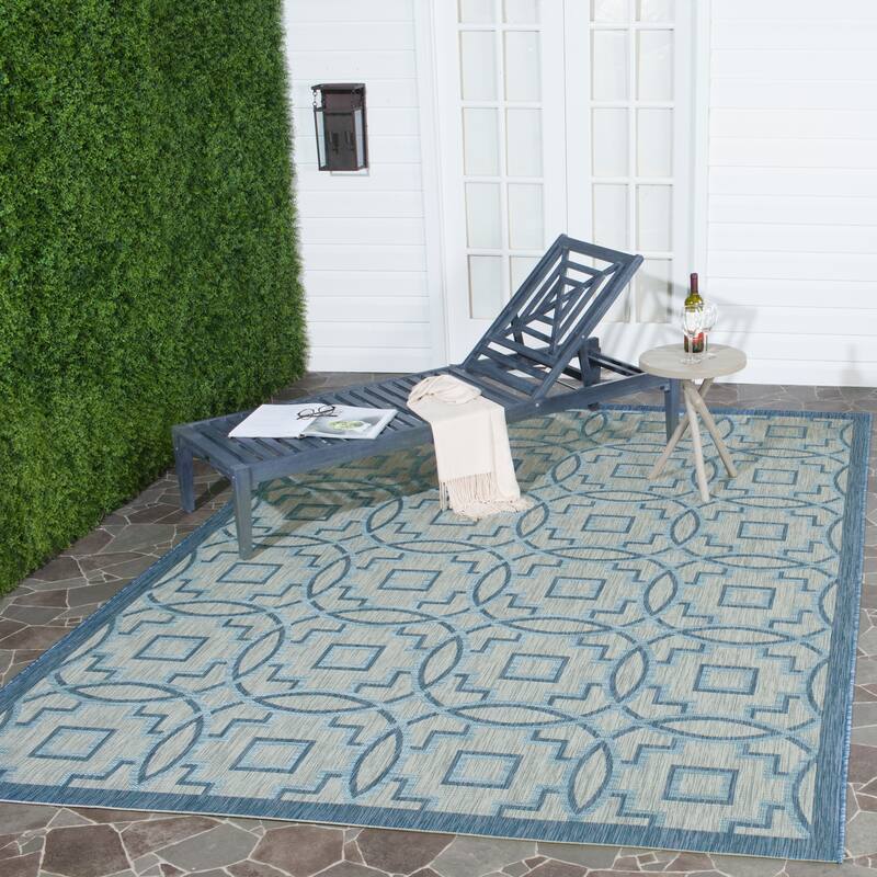SAFAVIEH Courtyard Shelvia Indoor/ Outdoor Waterproof Patio Backyard Rug