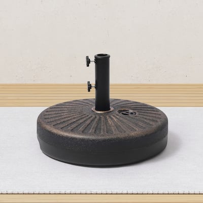 Newport 55-lb Fillable Round Patio Market Umbrella Base Stand - N/A