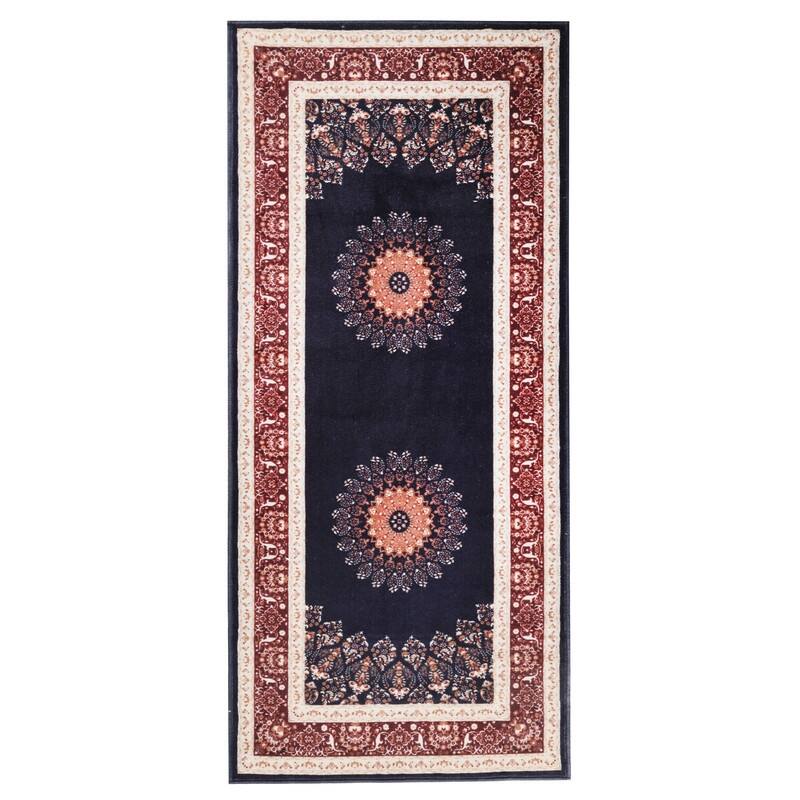 Superior Nanterre Floral Medallion Washable Indoor Runner or Area Rug