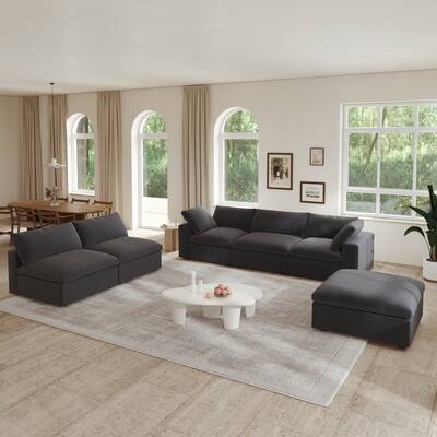 6 Piece Lager Down Filled Sectional Sofa Set