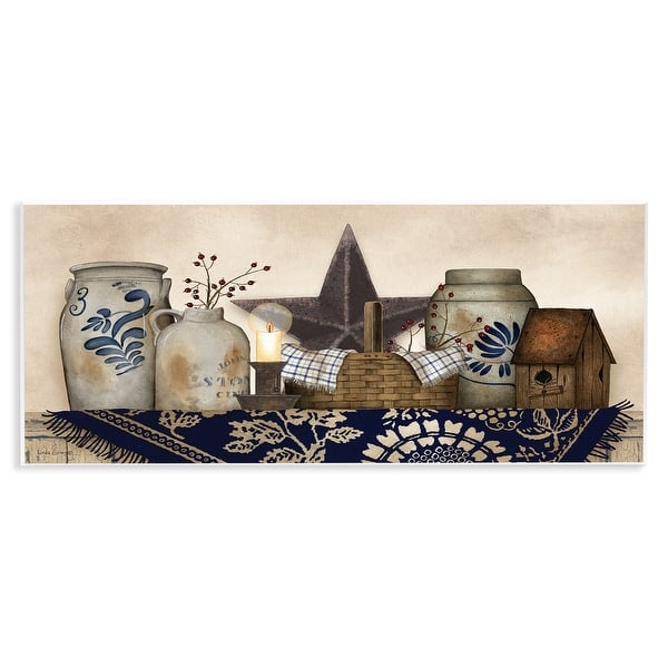 slide 2 of 7, Stupell Rustic Pottery Jars Wall Plaque Art Design By Linda Spivey 17 x 7
