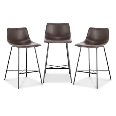 Poly & Bark Paxton 24-inch Counter Stool (Set of 3)