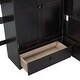 preview thumbnail 7 of 13, Full Size Sturdy Construction & Unique Design Loft Bed with Bookshelf,Drawers,Desk,and Wardrobe,