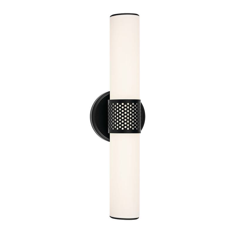 Kichler Lighting Sashi 18" Bath Bar Small LED with White Glass in Black